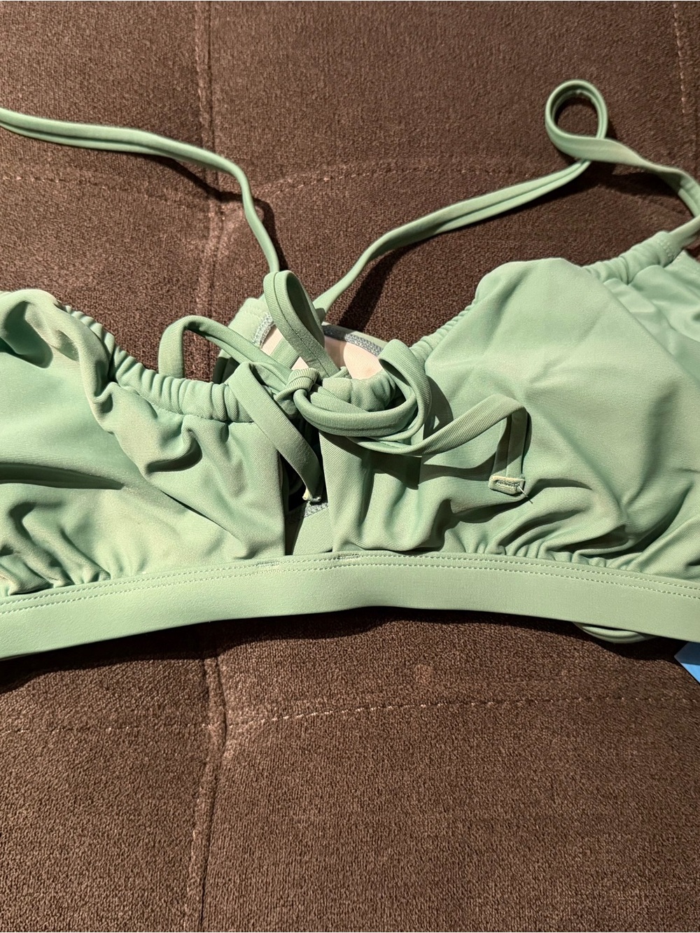 Cupshe Light Green Bikini Top